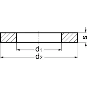 MARINOX Rondelle nylon plate | Large LU Rondelle plate nylon Marinox large pour bateau ou camping-car | Visserie marine nylon