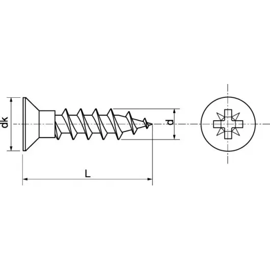 Vis inox A4 pour bois Marinox tête fraisé 5 mm pour bateau ou camping-car | Visserie marine acier inoxydable | Dimensions