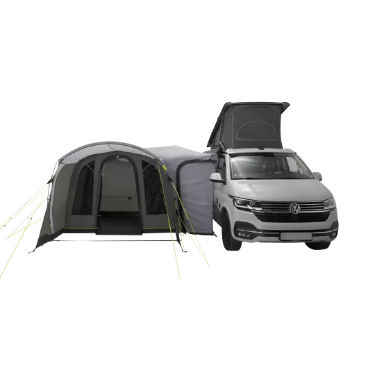 Talladega Air auvent gonflable fourgon et van aménagé Outwell | vue de profil sur ouverture principale