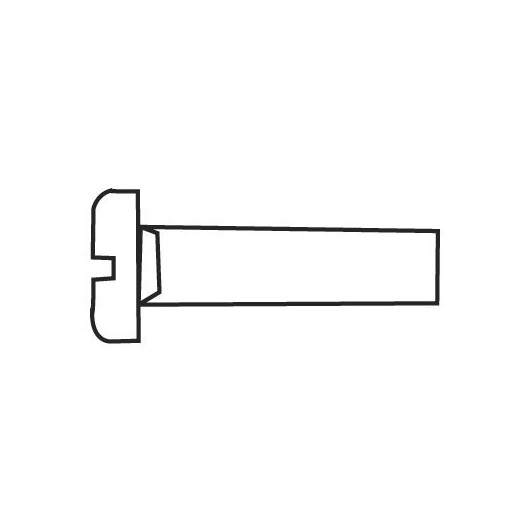 Vis inox A4 Marinox tête cylindrique fendue 3 mm pour bateau ou camping-car | Visserie marine acier inoxydable | Schéma