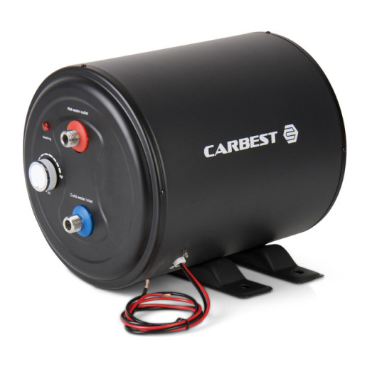 Chauffe-eau compacte 12V / 8 litres CARBEST, CozyWater, le top pour le van : vu de profile