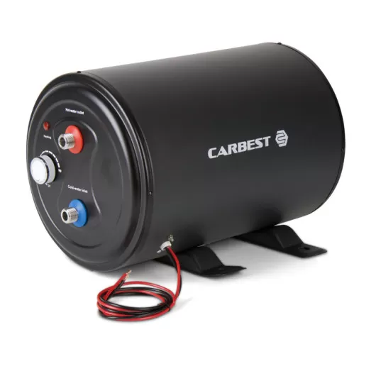 Chauffe-eau compacte 12V / 10 litres CARBEST, CozyWater, le top pour le van : vu de profile