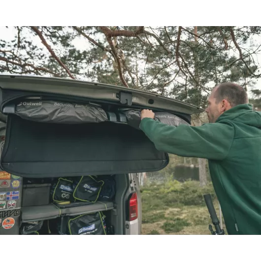 Backroads Awning Room auvent de store de van aménagé Outwell | rangment facile dans le Hayon des VW California T5 et T6