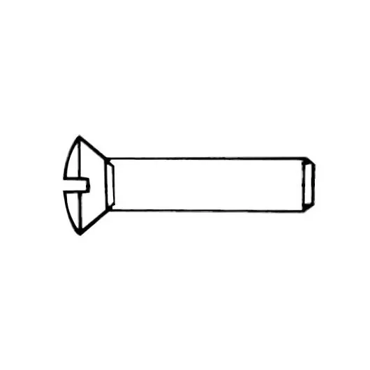 Vis inox A4 Marinox tête fraisée bombée fendue 3 mm pour bateau ou camping-car | Visserie marine acier inoxydable | Schéma