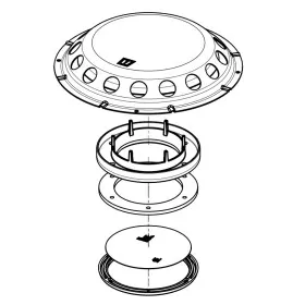 Aérateur UFO noir Vetus | Aérateur de pont de voilier ou bateau à moteur | design