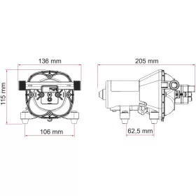 Aqua 8F 10L Fiamma | pompe à eau 12V à pressostat pour van, fourgon aménagé et camping-car