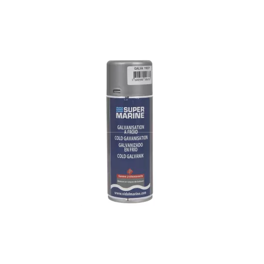 Aérosol galvanisation à froid Super Marine | Primaire & sous-couche pour pièce métallique de bateau | protection au zinc