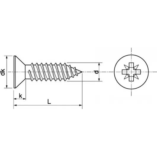 MARINOX Vis tôle inox A4 T.F Pozi | ø 3,5 mm