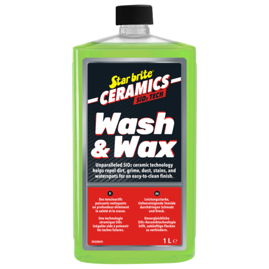 Céramique Wash & Wax Star Brite | Polish, cire, lustrant & wax bateau ou carrosserie de camping car | 1 litre