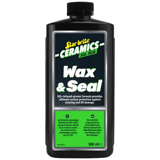 Céramique Wax and Seal Star Brite | Polish, cire, lustrant & wax pour entretien bateau ou camping-car | 500 ml