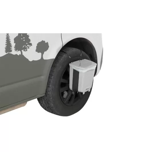 Collaps Vantrash poubelle pliable 8L Outwell pour van, fourgon aménagé et bateau | installation roue véhicule