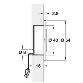 CARBEST Lampe de courtoisie à détecteur 12V pour bateau et camping-car : vue 3/4 gauche