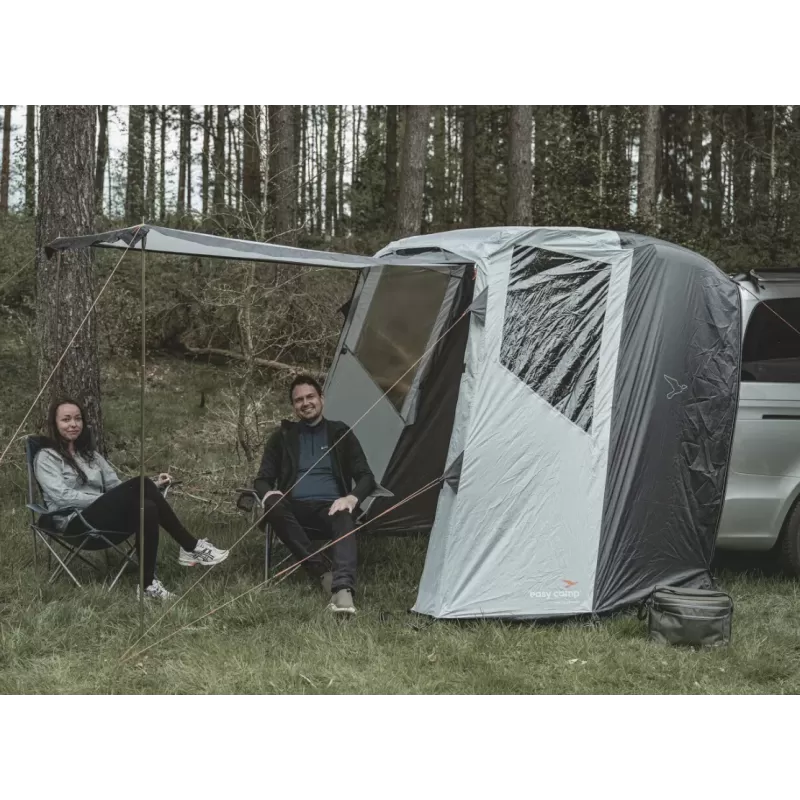 Bâche Camping Car Auvent Caravane Bo-Camp Travel 3,5x2,4m - Bâche Protection Grise étanche Auvent étanche Polyester