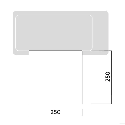 Stryn Canopy solette store léger pour van voiture Easy Camp | schéma avec emprise au sol
