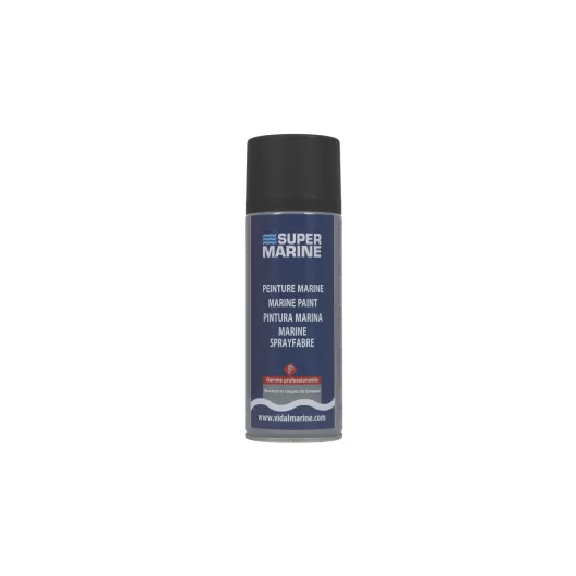 Peinture aérosol noir satiné haute température Super Marine | Laque & peinture idéale moteur bateau | grosse chaleur
