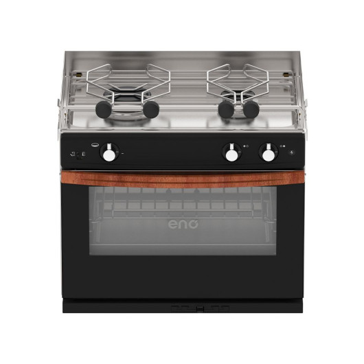 Allure 2 feux four émaillé sans grill ENO - cuisinière marine pour bateau | facade noire