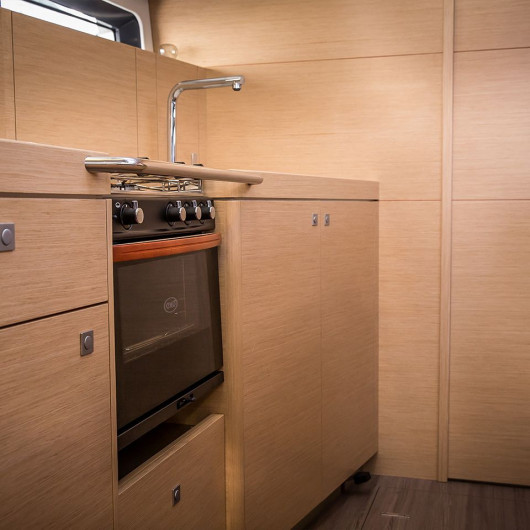 Allure 2 feux four inox avec grill ENO - gazinière gaz sur cardan pour bateau | intégration