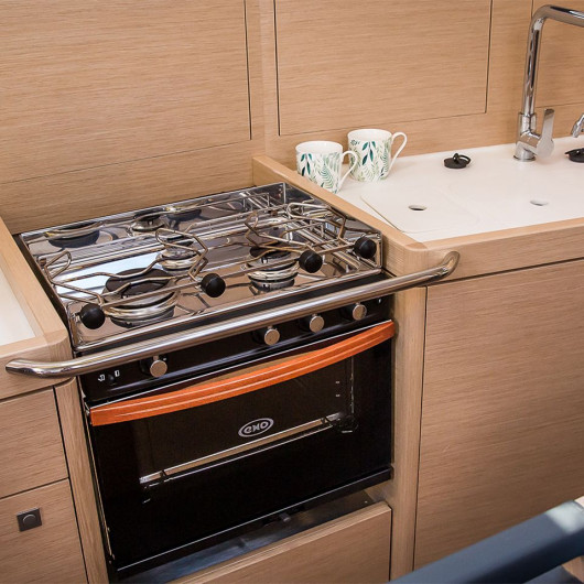 Allure 3 feux four inox avec grill ENO - cuisinière gaz tout inox pour bateau | idéal catamaran ou voilier de voyage