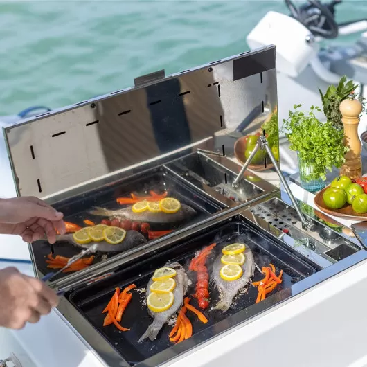 ENO Plancha gaz avec couvercle Antigua