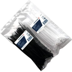 Lot de 100 Rilsans 2,5 x 200 mm Crosseven | Collier de serrage réseau technique bateau ou caravaning | couleur noir ou blanc