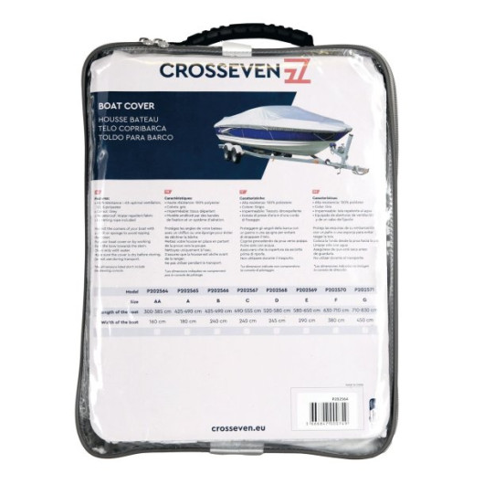 Housse/taud Crosseven 6,3 à 7,1 m pour l'hivernage du bateau | Protection de vedette | Sac de rangement