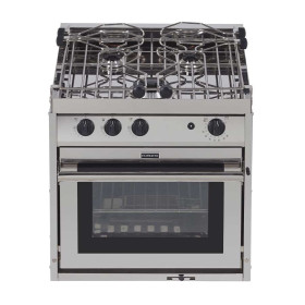 Gazinière 3 feux four sur cardan Force10 | Cuisinière & four pour bateau à voile, à moteur, catamaran | Haute qualité