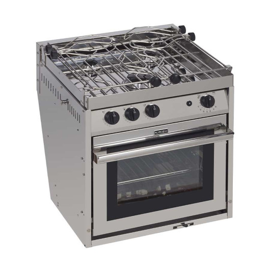 Gazinière 3 feux four sur cardan Force10 | Cuisinière & four pour bateau à voile, à moteur, catamaran | Sur cardan