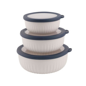 Kit bols avec couvercles - accessoires pour cuisine mobile - empilables