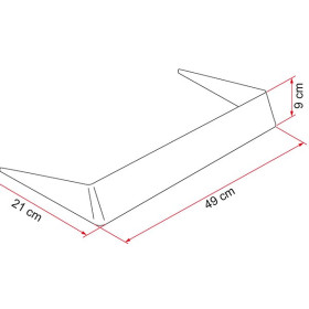 Spoiler 40 Fiamma | Déflecteur aérodynamique 40×40 pour lanterneaux van et camping-car | blanc