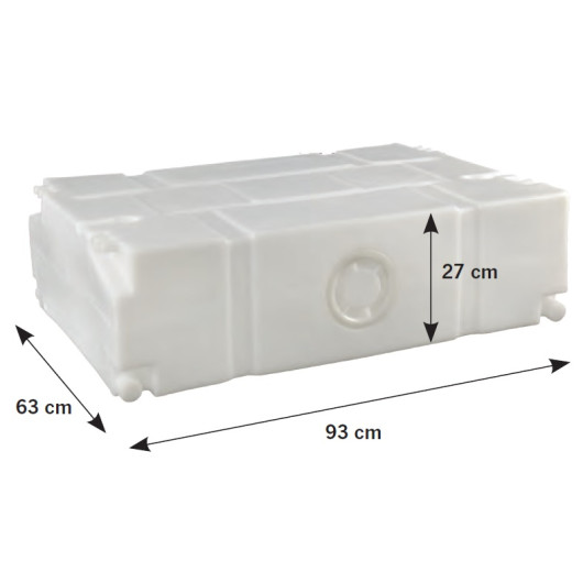 Réservoir universel 150 L Aplast | Cuve d'eau propre pour van, fourgon ou camping-car | qualité alimentaire - dimensions