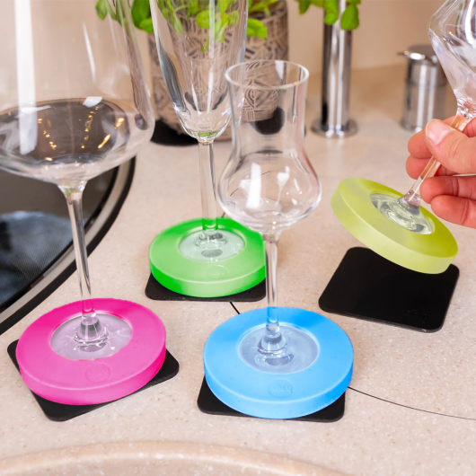 Lot de coques magnétiques - accessoires pour verres à pied - adhérence