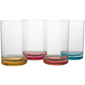 GIMEX Verres à eau Color Line 4 pièces Verres à eau - vaisselle colorée - visuel