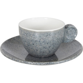 2 tasses expresso - vaisselle en mélamine - gris
