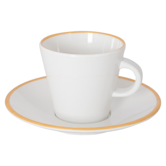 2 tasses expresso - vaisselle en mélamine - doré