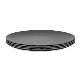 Assiettes plates Ø 26 cm - vaisselle sans mélamine - anthracite