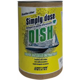 Simply Dish Matt Chem Liquide vaisselle | Nettoyant en pastilles effervescentes | Gamme Marine