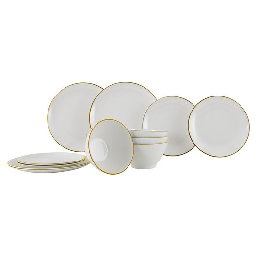 Set vaisselle Linea Line - équipement pour la cuisine - doré