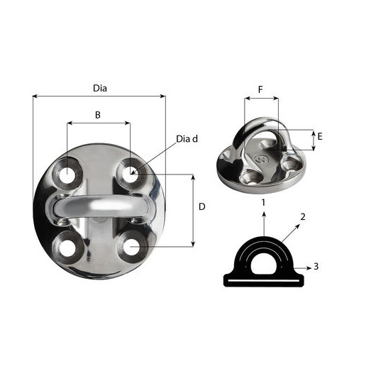 Cadène ronde inox Wichard | Cadène & pontet accastillage bateau à voile ou moteur | dimensions et résistance