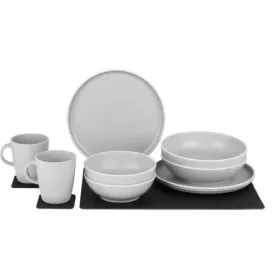 BRUNNER Service Dolomite Magnetic 2 personnes Vaisselle magnétique - 2 personnes - blanc
