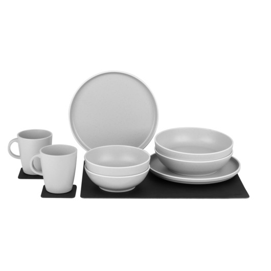 Vaisselle magnétique - 2 personnes - blanc
