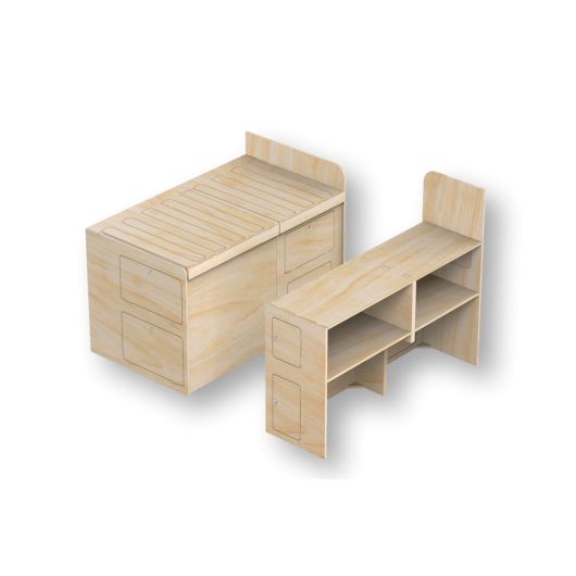Lit peigne 138 cm Max Plus BMAX de SIMPLE VANS | Couchage pour van aménagé et fourgon | Lit simple
