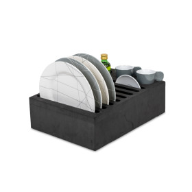 CAMP4 Support pour assiettes, verres et bouteilles Support vaisselle - organisation cuisine - visuel