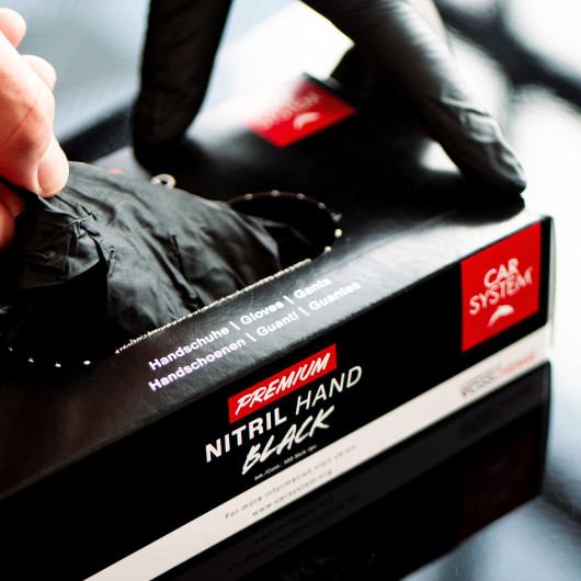 Boite de 100 gants Car System nitrile noir | Protection des mains | Boite