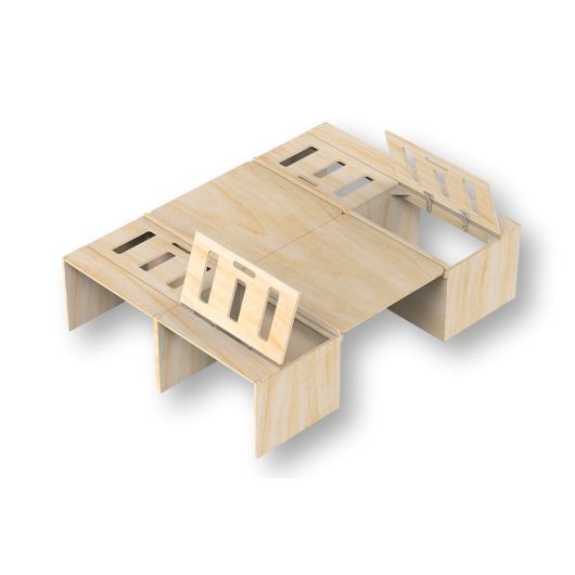 Lit Salon King Plus BSL QUEEN de Simple Vans | Couchage pour van aménagé et fourgon | Rangements