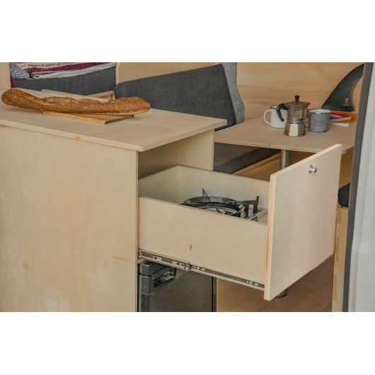 Meuble de cuisine Frigo PLUS CF de Simple Vans | Aménagement cuisine van aménagé
