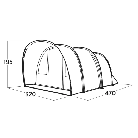 Skarvan 5 - tente familiale pour le camping - schéma