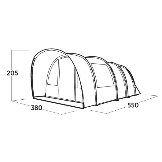 Skarvan 6 - tente familiale pour le camping - schéma