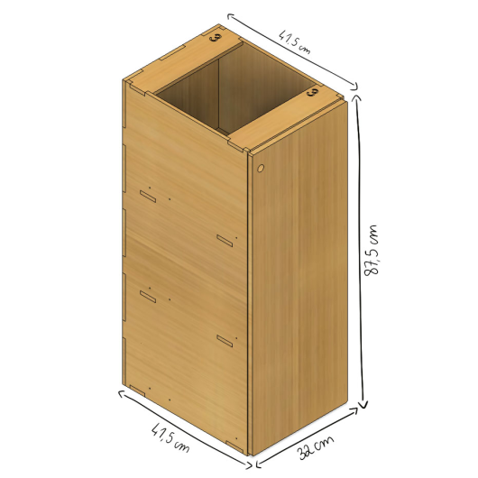 Meuble de cuisine Porte PLUS CP3 de Simple Vans | Aménagement cuisine van aménagé | Dimensions