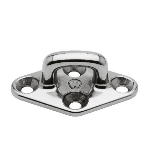 Cadène losange anse carrée Wichard | Cadène & pontet accastillage inox bateau à voile ou moteur | inox forgé duplex