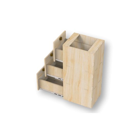 Meuble de cuisine Tioirs PLUS CT de Simple Vans | Aménagement cuisine van aménagé | Tiroir coulissant